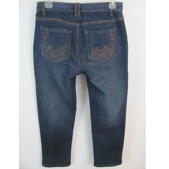 Liz Claiborne Jeans Womens Sz 4 (29 x 26) Slim Straight Leg Medium Wash Stretch - Picture 2 of 13